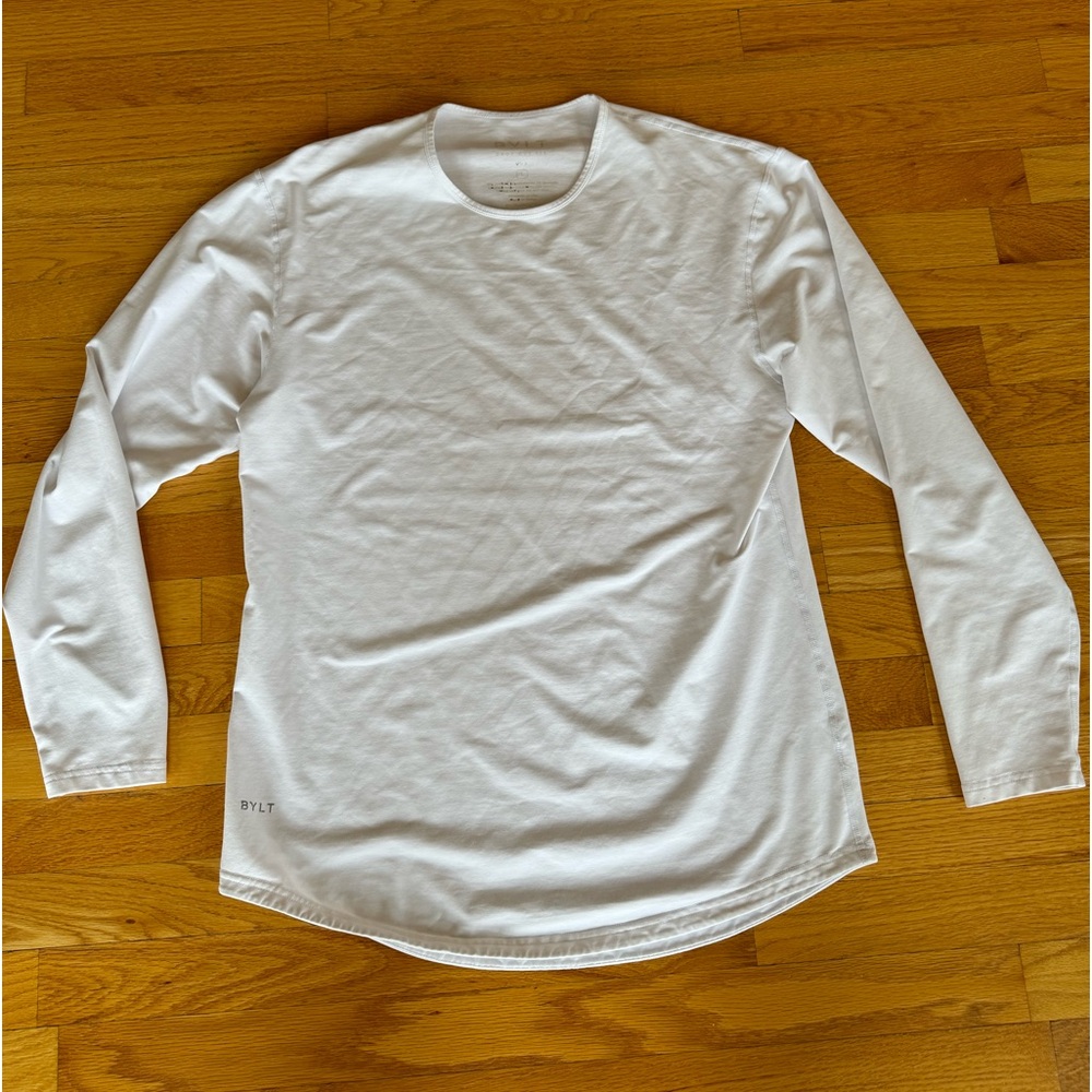 Men’s - BYLT - L - L/S White Drop cut